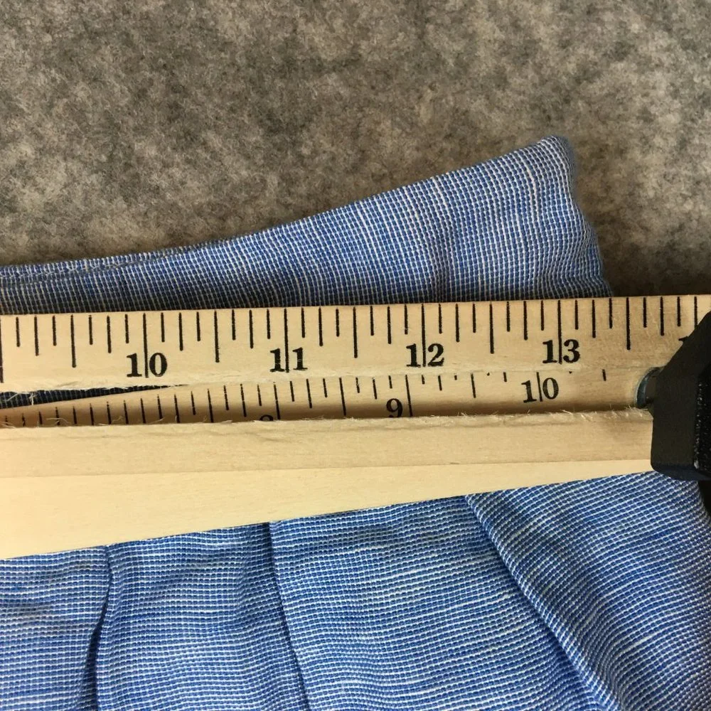 Anthropologie Odille Skirt 4 Blue Linen Blend Layered Embroidered A Line Knee